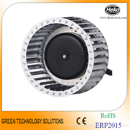 dc centrifugal fan with forward curved impeller blades